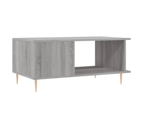 Mesa de centro madera contrachapada gris Sonoma 90x50x40 cm