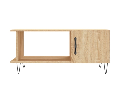 Mesa de centro madera contrachapada roble Sonoma 90x50x40 cm