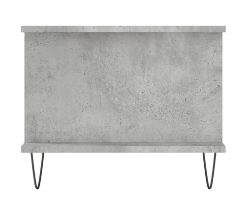 Mesa de centro madera contrachapada gris hormigón 90x50x40 cm