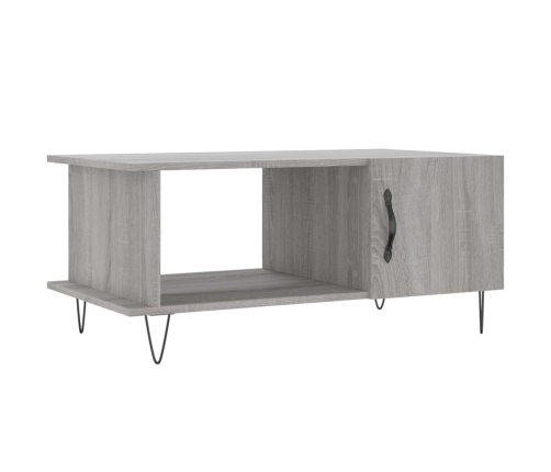 Mesa de centro madera contrachapada gris Sonoma 90x50x40 cm