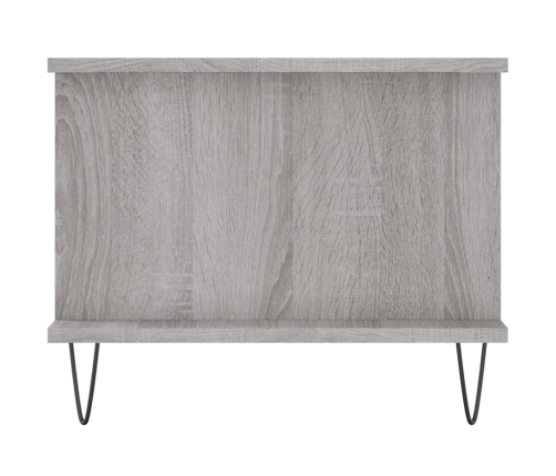 Mesa de centro madera contrachapada gris Sonoma 90x50x40 cm