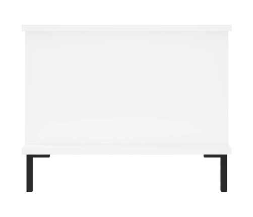 vidaXL Mesa de centro madera contrachapada blanco 90x50x40 cm