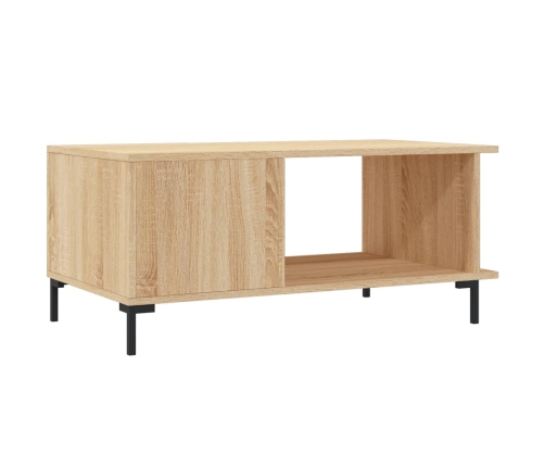 Mesa de centro madera contrachapada roble Sonoma 90x50x40 cm