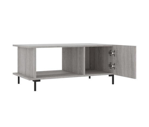 Mesa de centro madera contrachapada gris Sonoma 90x50x40 cm