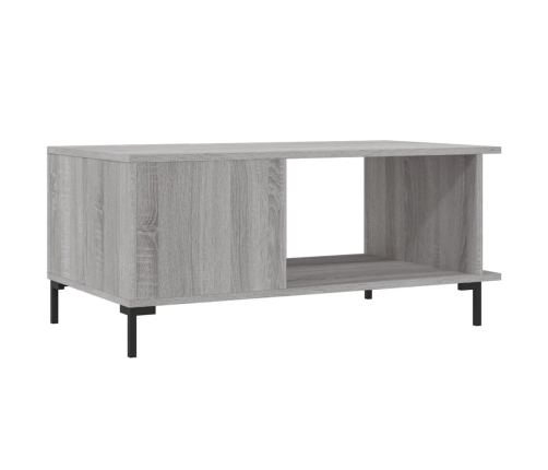 Mesa de centro madera contrachapada gris Sonoma 90x50x40 cm