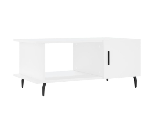 Mesa de centro madera contrachapada blanco 90x50x40 cm