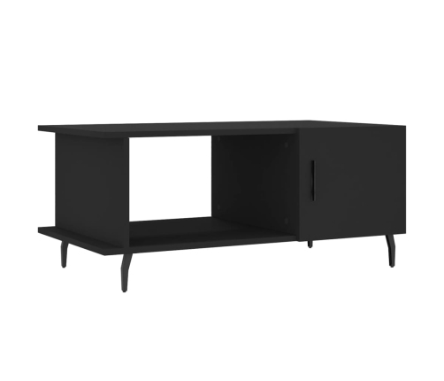 Mesa de centro madera contrachapada negro 90x50x40 cm