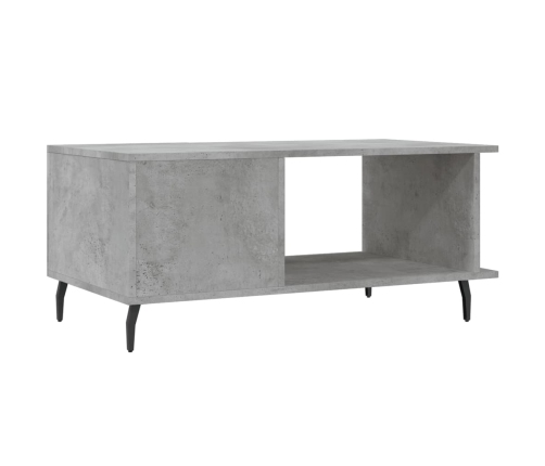 Mesa de centro madera contrachapada gris hormigón 90x50x40 cm