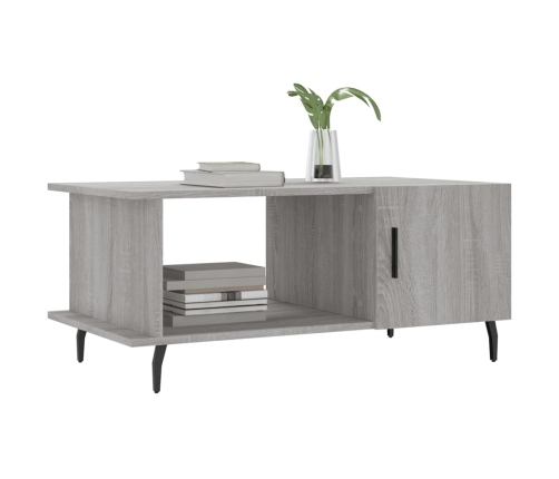 Mesa de centro madera contrachapada gris Sonoma 90x50x40 cm