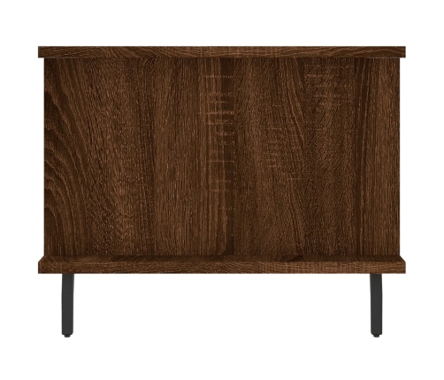 Mesa de centro madera contrachapada roble marrón 90x50x40 cm