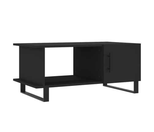 Mesa de centro madera contrachapada negro 90x50x40 cm