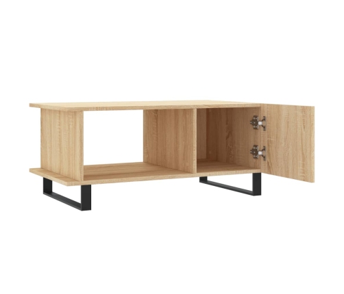 Mesa de centro madera contrachapada roble Sonoma 90x50x40 cm