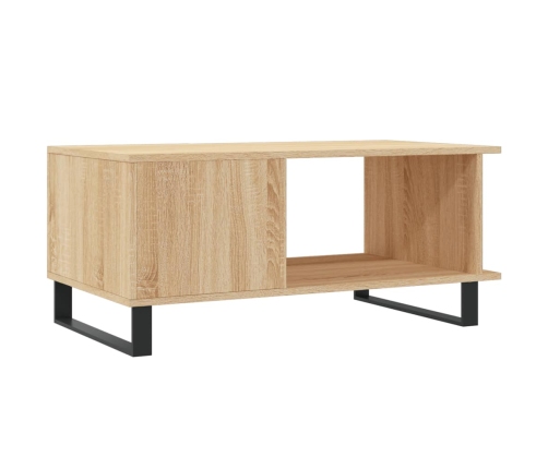 Mesa de centro madera contrachapada roble Sonoma 90x50x40 cm