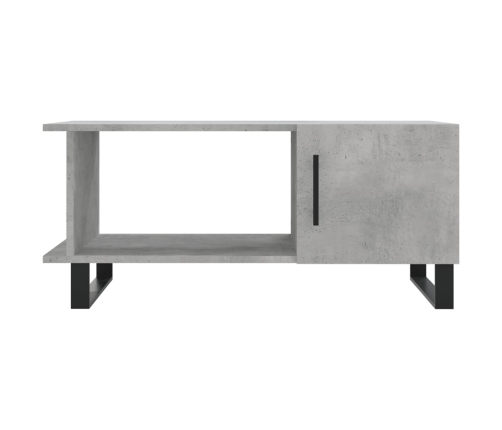 Mesa de centro madera contrachapada gris hormigón 90x50x40 cm