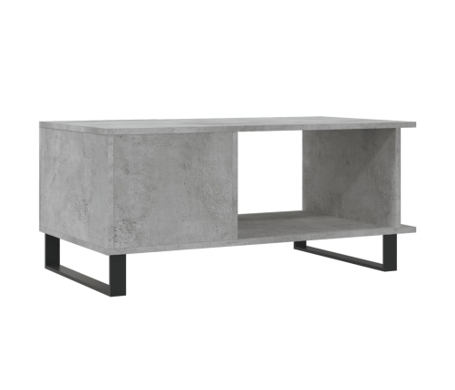 Mesa de centro madera contrachapada gris hormigón 90x50x40 cm