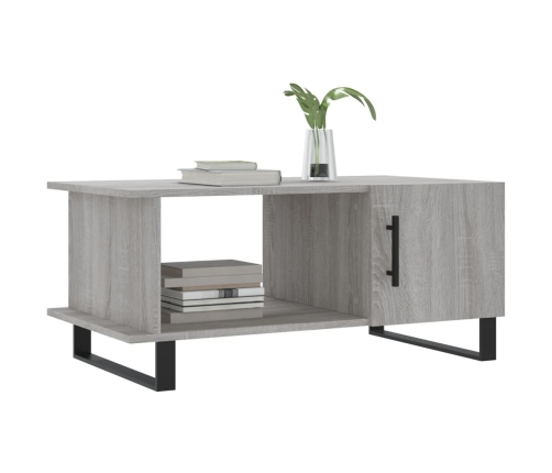 Mesa de centro madera contrachapada gris Sonoma 90x50x40 cm