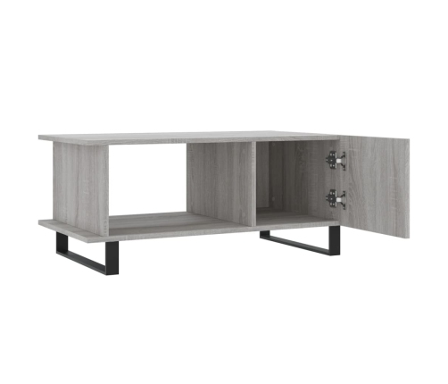 Mesa de centro madera contrachapada gris Sonoma 90x50x40 cm