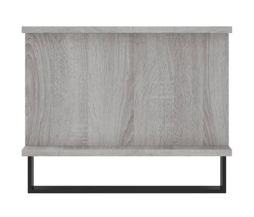 Mesa de centro madera contrachapada gris Sonoma 90x50x40 cm