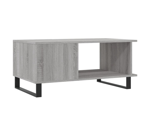 Mesa de centro madera contrachapada gris Sonoma 90x50x40 cm