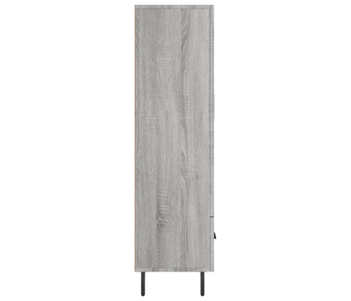 Aparador alto madera de ingeniería gris Sonoma 69,5x31x115 cm