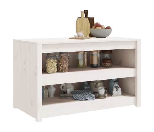 Mueble de cocina exterior madera maciza pino blanco 106x55x64cm