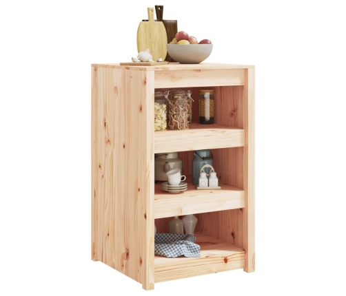 Mueble de cocina de exterior madera maciza de pino 55x55x92 cm