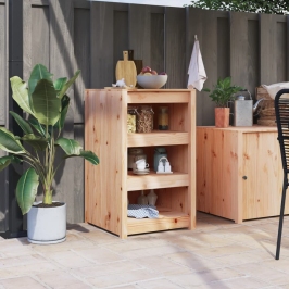 Mueble de cocina de exterior madera maciza de pino 55x55x92 cm