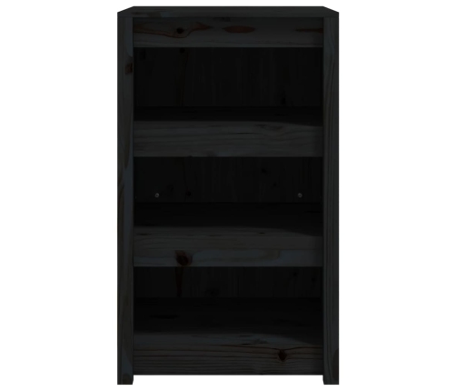 Mueble de cocina exterior madera maciza pino negro 55x55x92 cm