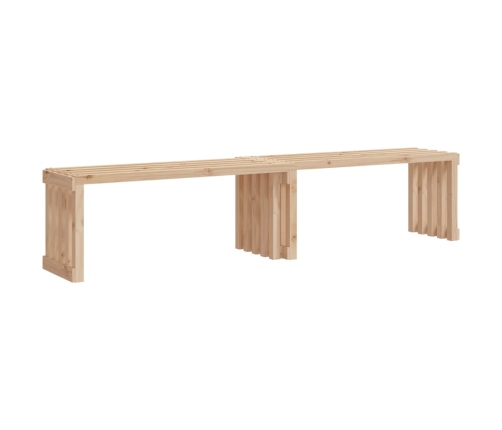 vidaXL Banco de jardín extensible madera maciza pino 212,5x40,5x45 cm