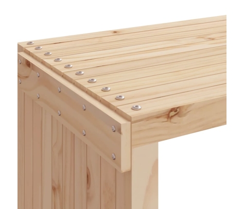 vidaXL Banco de jardín extensible madera maciza pino 212,5x40,5x45 cm