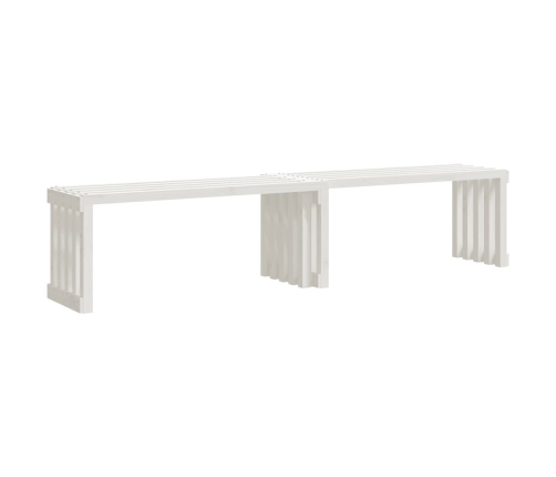 Banco de jardín extensible madera pino blanco 212,5x40,5x45 cm