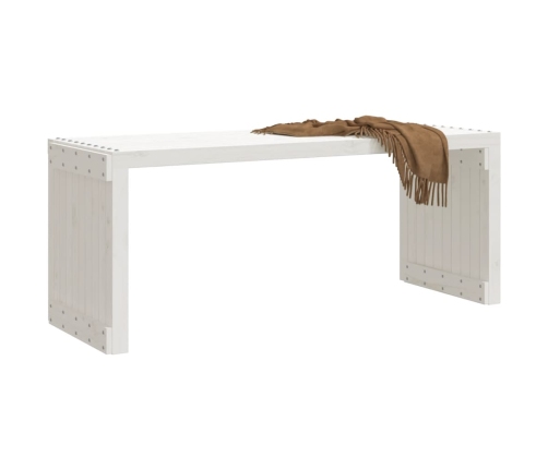 Banco de jardín extensible madera pino blanco 212,5x40,5x45 cm