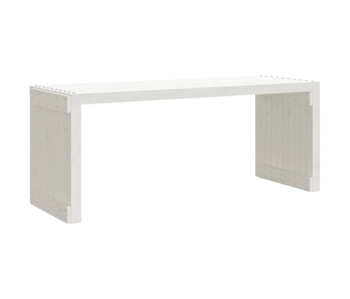 Banco de jardín extensible madera pino blanco 212,5x40,5x45 cm