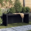 Banco de jardín extensible madera pino negro 212,5x40,5x45 cm