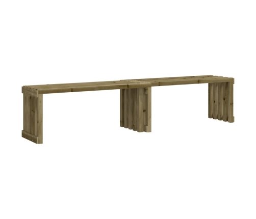 Banco jardín extensible madera impregnada pino 212,5x40,5x45 cm