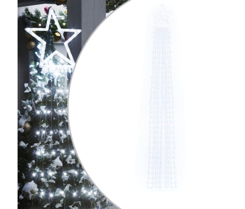 Luces para árbol de Navidad 320 LEDs blanco frío 375 cm