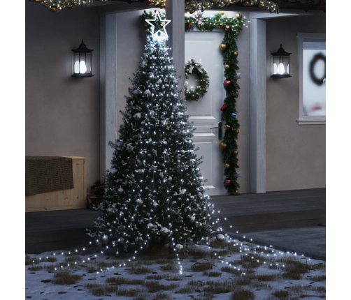 Luces para árbol de Navidad 320 LEDs blanco frío 375 cm