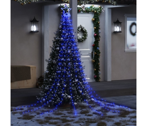 Luces para árbol de Navidad 320 LED azul 375 cm