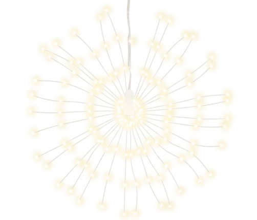 Luces de Navidad de estrellas 140 LED blanco cálido 17 cm