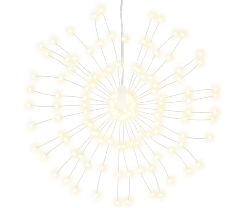 Luces de Navidad de estrellas 4 uds 140 LED blanco cálido 17 cm