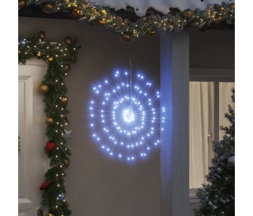 Luces de Navidad de estrellas 140 LED blanco frío 17 cm