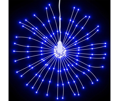 Luces de Navidad de estrellas 140 LED azul 17 cm