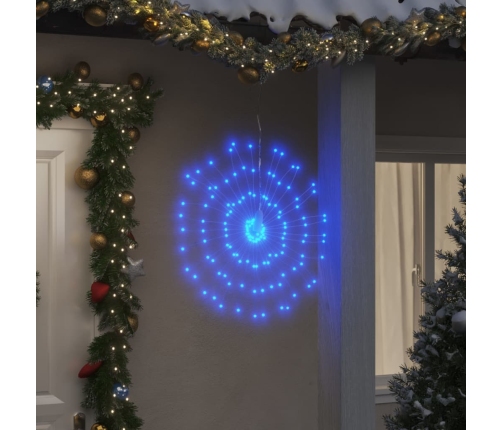 Luces de Navidad de estrellas 140 LED azul 17 cm