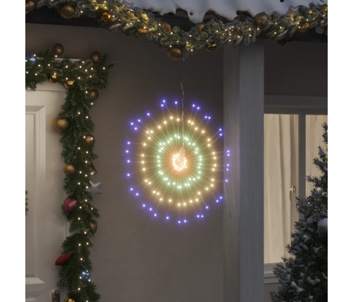 Luces de Navidad de estrellas 4 uds 140 LED de colores 17 cm