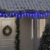 Luces carámbano Navidad 200 LED azul acrílico PVC 20 m