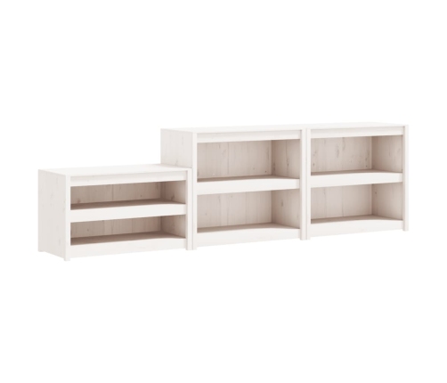 Muebles de cocina de exterior 3 pzas madera maciza pino blanco