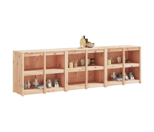 Muebles de cocina de exterior 3 piezas madera maciza de pino