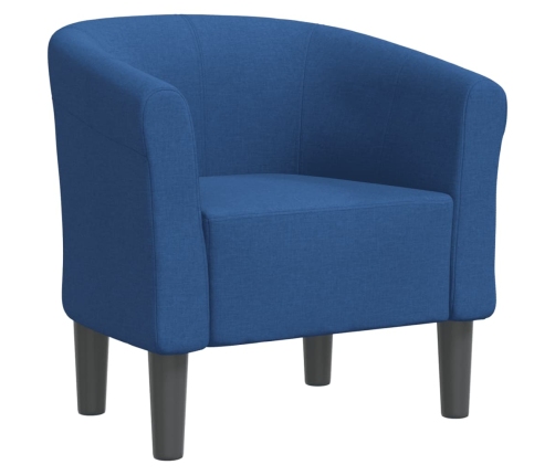 Sillón de tela azul