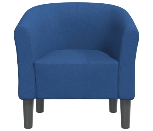 Sillón de tela azul