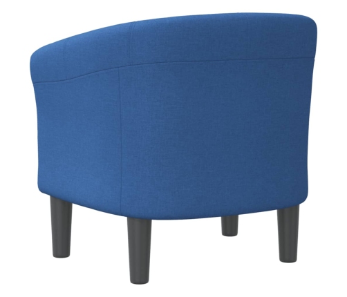 Sillón de tela azul